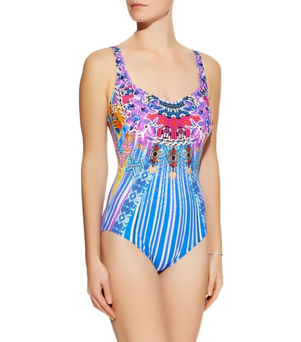 Costum baie complet clasic multicolor