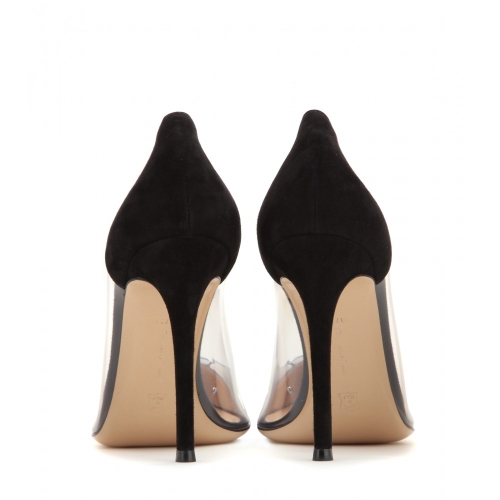 Pantofi cu toc înalt metalic-transparenți