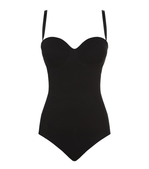 Stylish full swimsuit in black